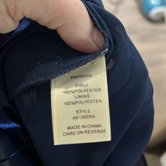 Chelsea & Violet Blue Sequin Spaghetti Strap Top Size Small - Picture 7 of 9